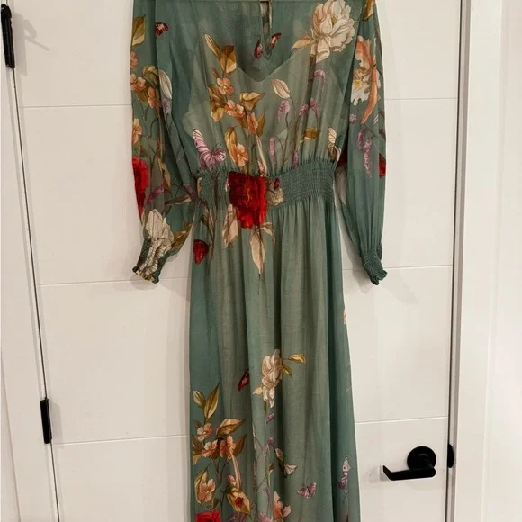 Zara Green Floral Long Sleeve Dress
Size L 
Brand New with tags - Picture 5 of 5